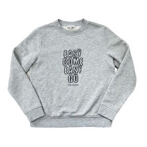 Ted Baker Caity Slogan Embroidered Easy Come Easy Go Sweatshirt Small